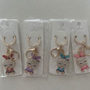 Rhinestone Doll Keychains – Sparkly Girl Charms (Sold Separately)